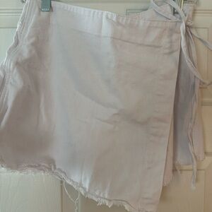 White Demin Wrap Skort
